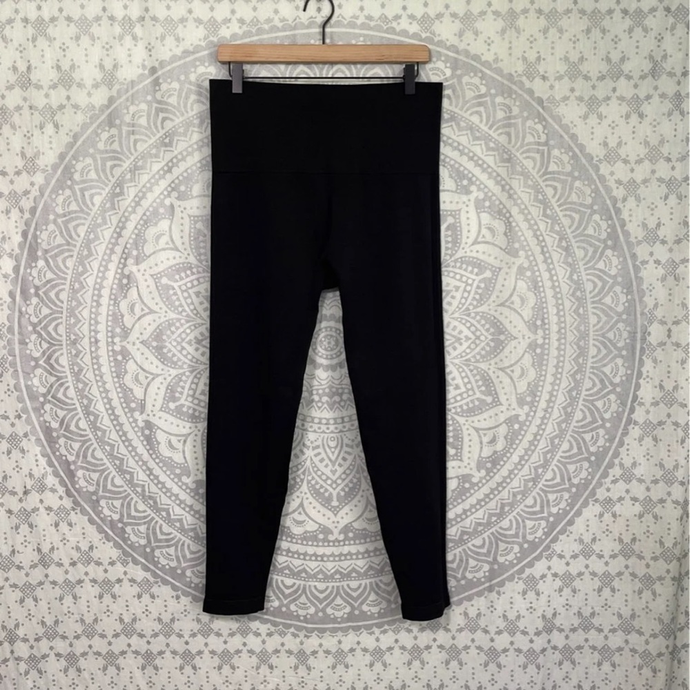 New $26 French Laundry Super Stretch Ribbed Leggings Workout Pants Black 3X XXL